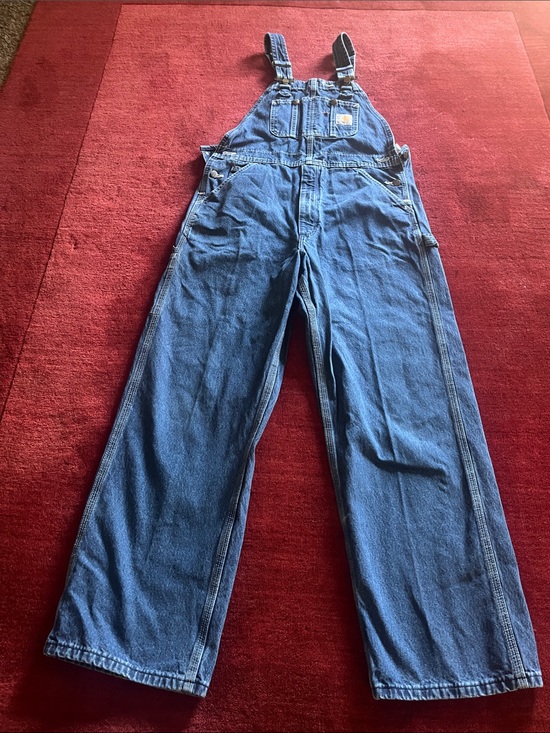 Carhartt Denim - Carhartt Vintage 90’s Blue Navy Dungarees-overalls Carpenter